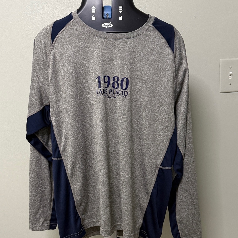 Sport-Tek Men’s Long Sleeve Shirt - Gray & Navy
